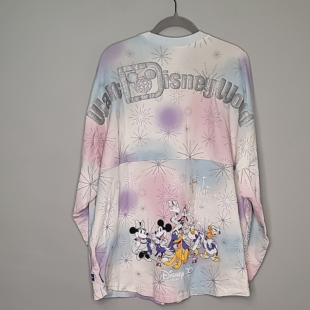 Disney Spirit Jersey 100th anniversary Pastel Tie-Dye long sleeve shirt size XXL